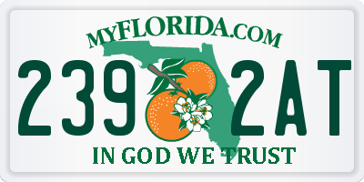 FL license plate 2392AT
