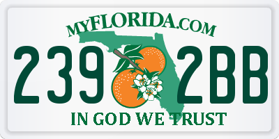 FL license plate 2392BB
