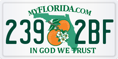 FL license plate 2392BF