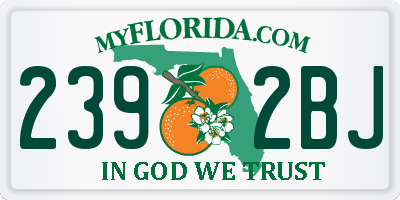 FL license plate 2392BJ