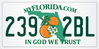 FL license plate 2392BL