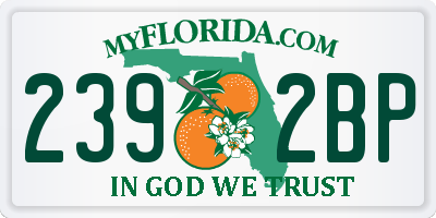 FL license plate 2392BP