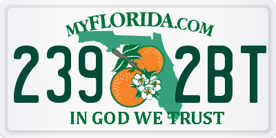 FL license plate 2392BT