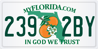 FL license plate 2392BY