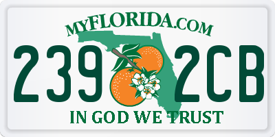 FL license plate 2392CB