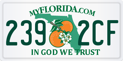 FL license plate 2392CF
