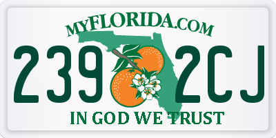 FL license plate 2392CJ