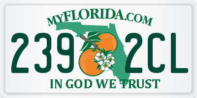 FL license plate 2392CL