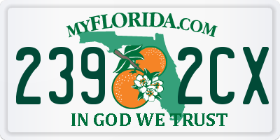 FL license plate 2392CX