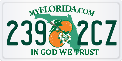 FL license plate 2392CZ