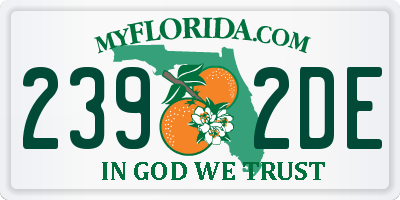 FL license plate 2392DE