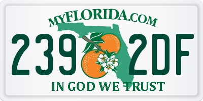 FL license plate 2392DF