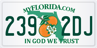 FL license plate 2392DJ