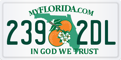 FL license plate 2392DL