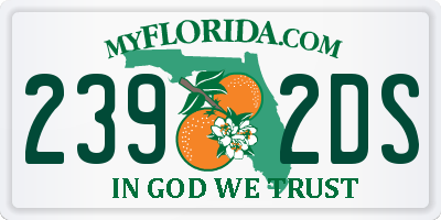 FL license plate 2392DS