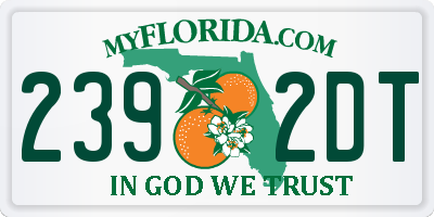 FL license plate 2392DT