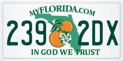FL license plate 2392DX