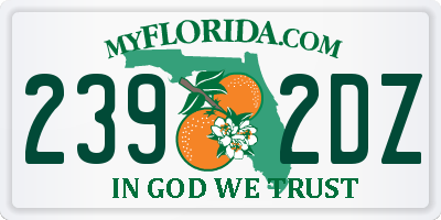 FL license plate 2392DZ