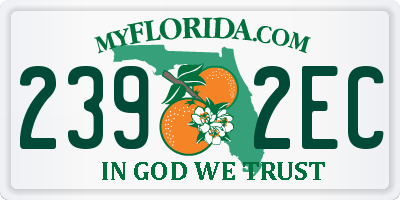 FL license plate 2392EC
