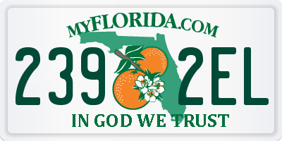 FL license plate 2392EL