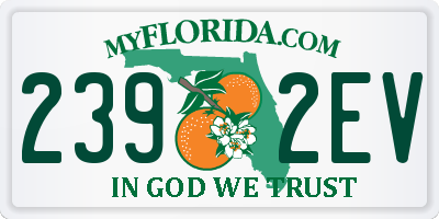 FL license plate 2392EV