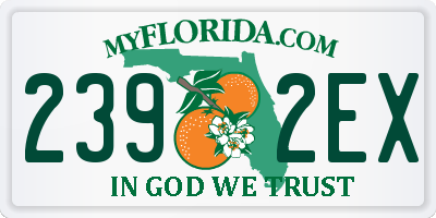 FL license plate 2392EX