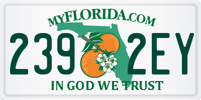 FL license plate 2392EY