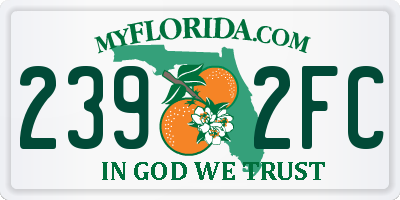 FL license plate 2392FC