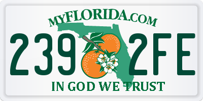 FL license plate 2392FE