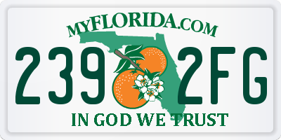 FL license plate 2392FG