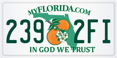 FL license plate 2392FI