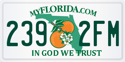 FL license plate 2392FM
