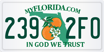 FL license plate 2392FO