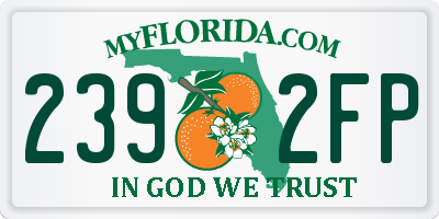 FL license plate 2392FP