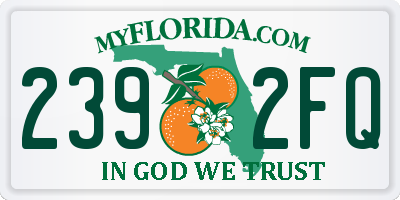 FL license plate 2392FQ