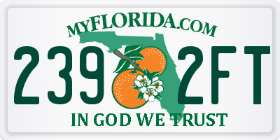 FL license plate 2392FT