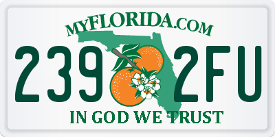 FL license plate 2392FU