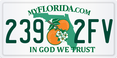 FL license plate 2392FV