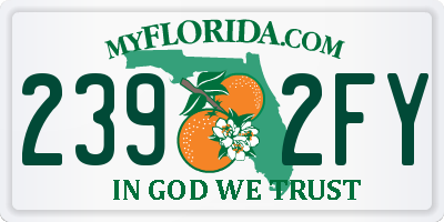 FL license plate 2392FY