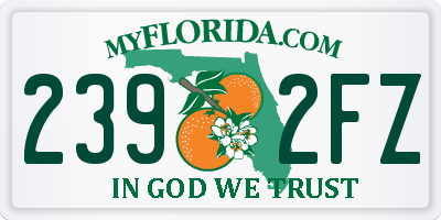 FL license plate 2392FZ