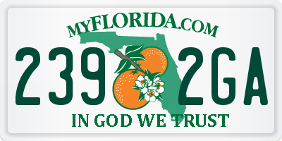 FL license plate 2392GA