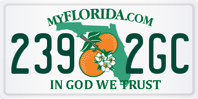 FL license plate 2392GC