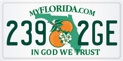 FL license plate 2392GE