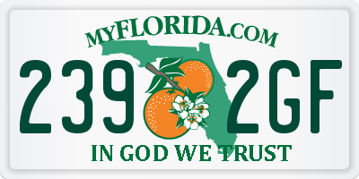 FL license plate 2392GF