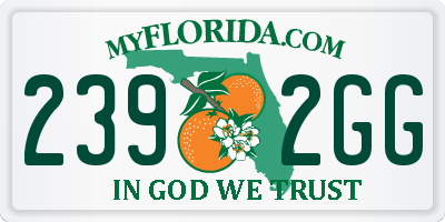 FL license plate 2392GG