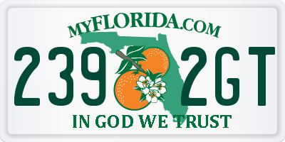 FL license plate 2392GT