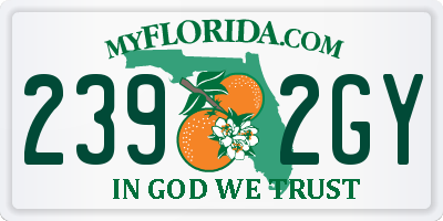 FL license plate 2392GY