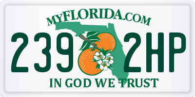 FL license plate 2392HP