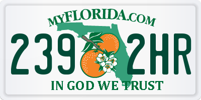 FL license plate 2392HR