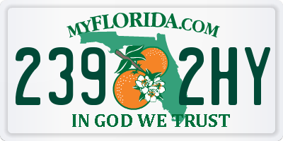 FL license plate 2392HY